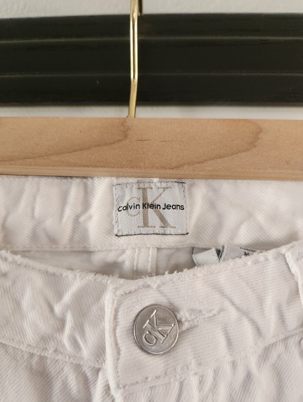 Calvin Klein 90s White Jeans Slim Bootcut Vintage Women's Minimalist - Picture 4 of 13